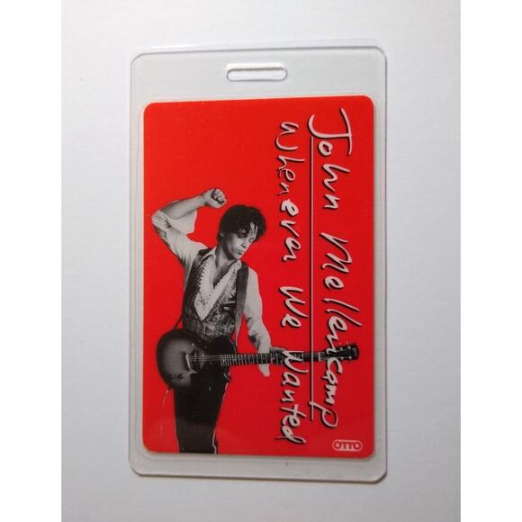 John Mellencamp Laminated Backstage Pass 1992 Whenever We Wanted Tour Pop Rock - Picture 1 of 3